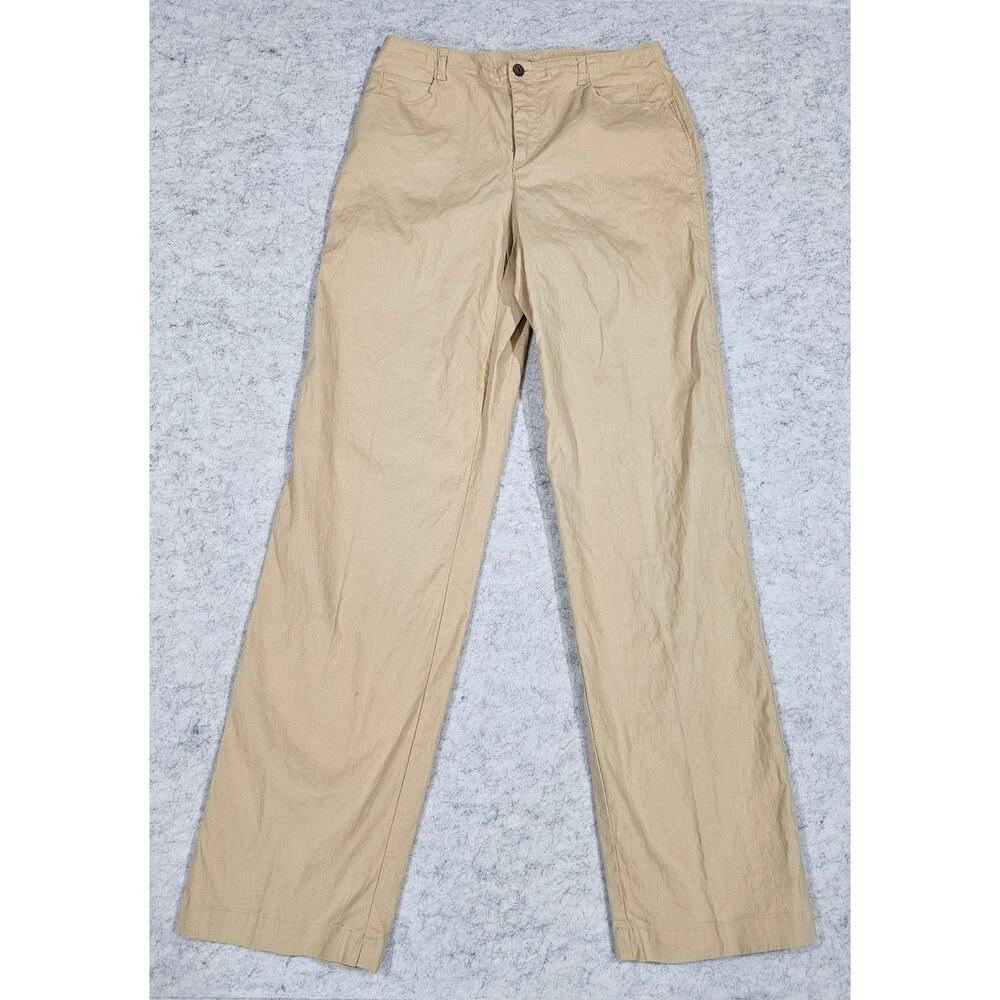 Studio by Liz Claiborne Linen Pants Trousers, Tan, Trendy, Womens Sz 4